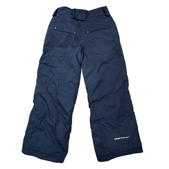 Obermeyer Juniors Ski Snow Pants Size 8 EWS System Black Adjustable Waist - Picture 2 of 12